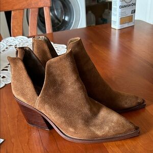Vince Camuto Tan Suede Ankle Booties